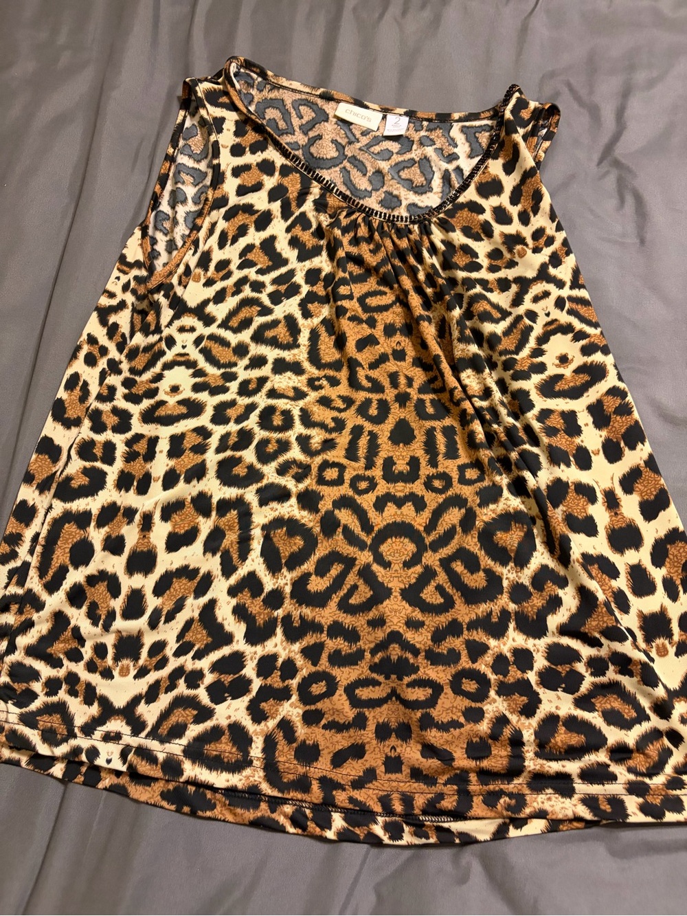 Chico's Leopard Print Tank Top - Brown & Black
